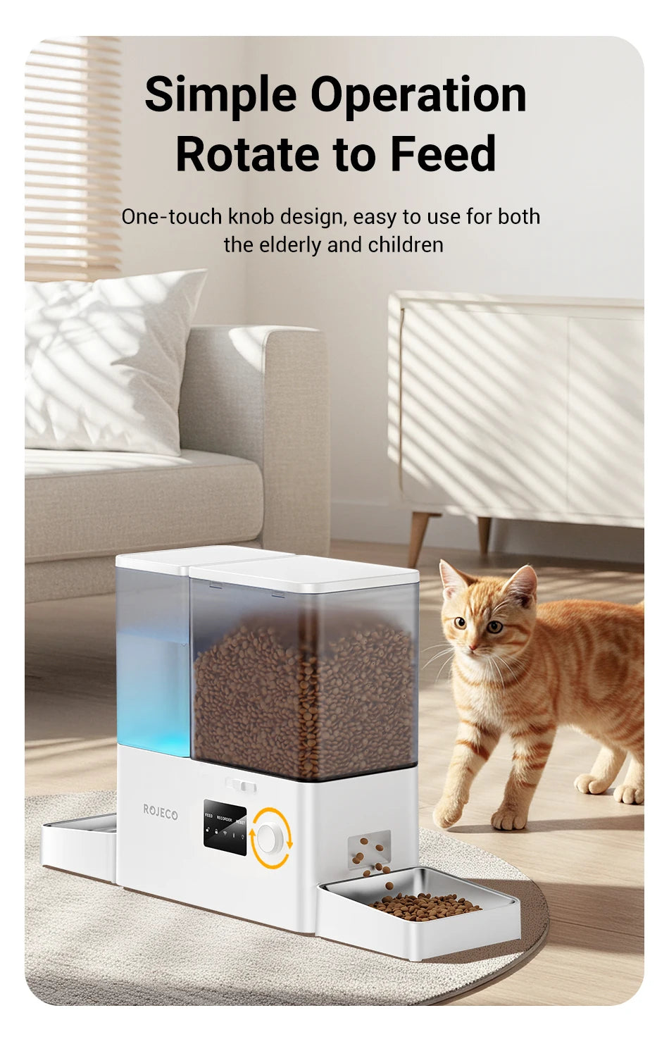 Distributeur automatique 2-en-1 WiFi 8,5 L – Eau et croquettes