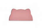 Tapis de repas silicone rose chat & chien, bords relevés waterproof