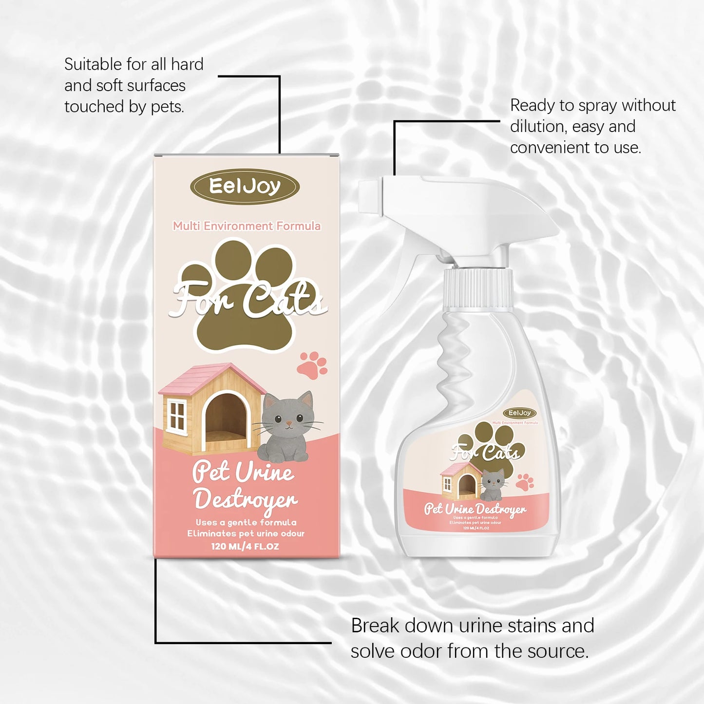 Spray Éliminateur d'Urine pour Chat et Chien – 120ml | EelJoy