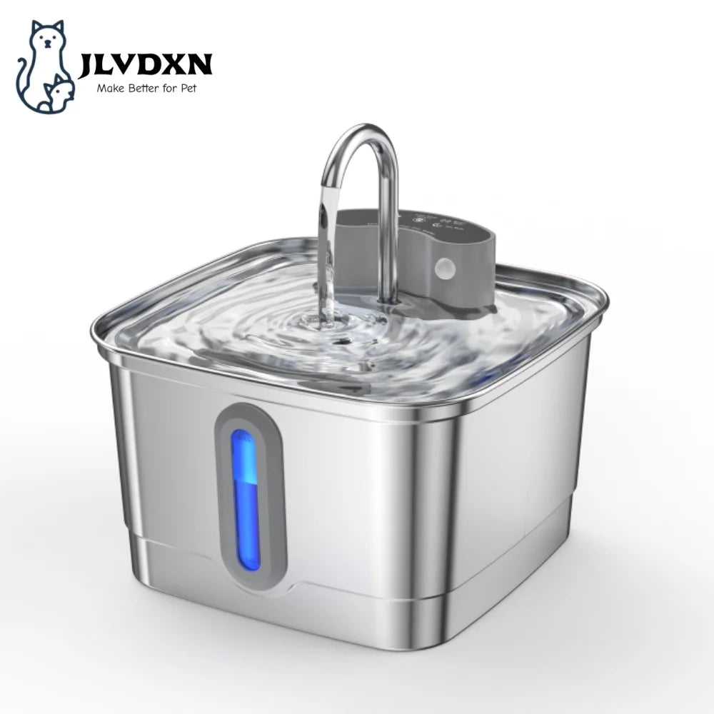 Fontaine à eau automatique pour chat en inox 3L sans fil