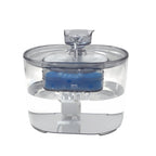 Fontaine à eau pour chat transparente, filtre bleu, repères MAX/MIN
