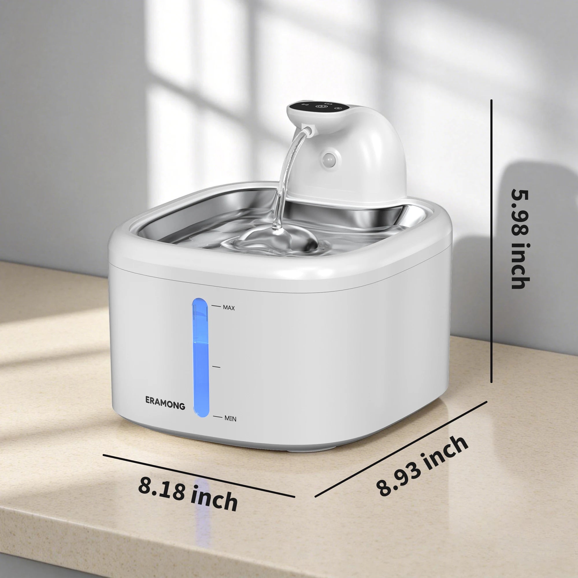 Fontaine à eau sans fil pour chat 3,5 L – Capteur intelligent