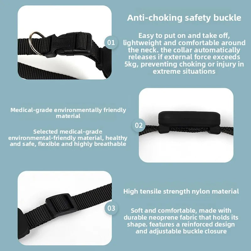 Collier GPS Tracker pour Chat et Chien – Compatible Apple Find My, Waterproof