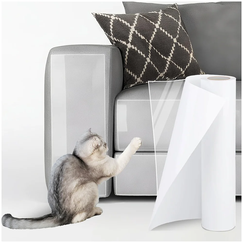 Cat Scratch Furniture Protector Tape - Self-Adhesive Transparent PVC