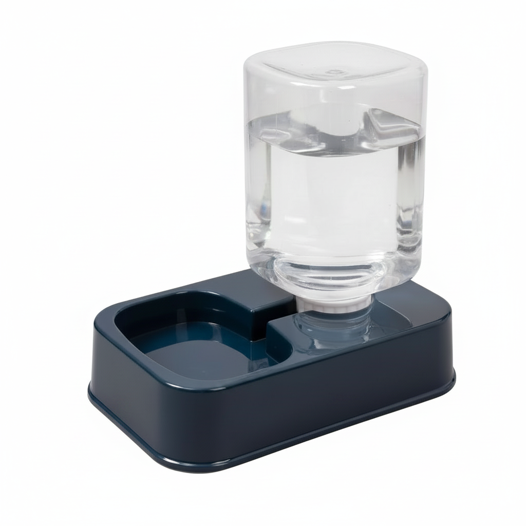 Fontaine pour animaux noire avec réservoir transparent