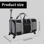 Sac de Transport Chariot XL pour Chat et Chien – Pliable, Roulettes Amovibles