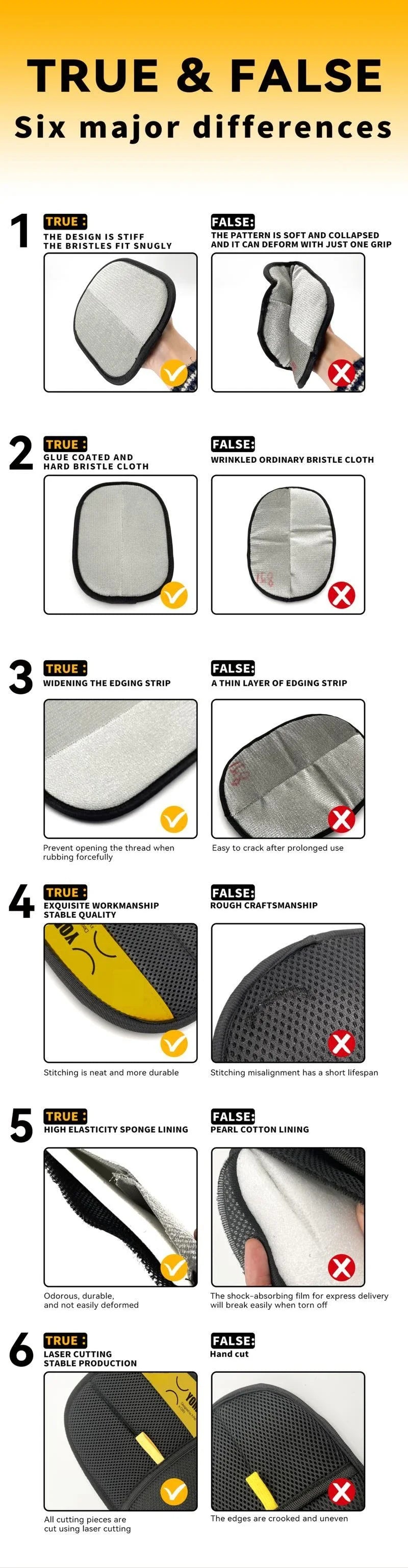 Gant dépilateur pour animaux - résultat avant après