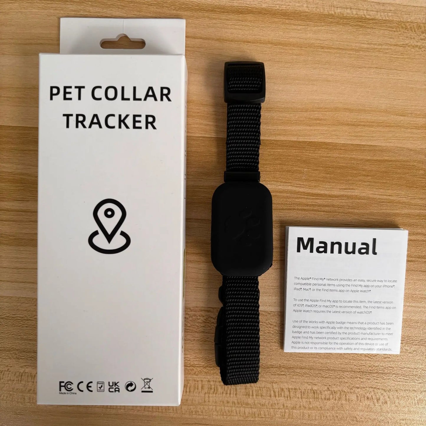 Collier GPS Tracker pour Chat et Chien – Compatible Apple Find My, Waterproof