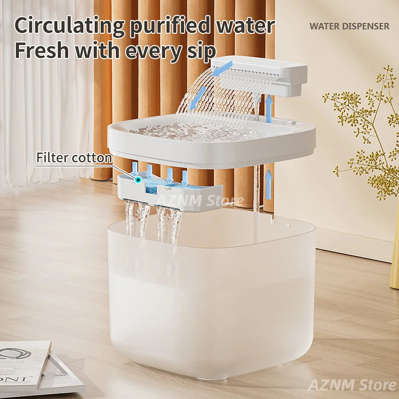 3L Cat Water Fountain – Silent, Filtering & USB