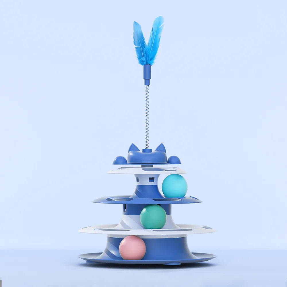 Interactive Cat Toys – Turntable, Wand & Anti-Boredom Balls
