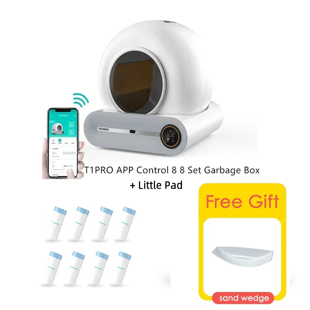 Litière automatique Tonepie 65L avec rideau anti-odeur breveté