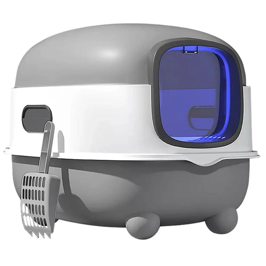 Enclosed Dome Cat Litter Box with Scoop - 40x39x56cm