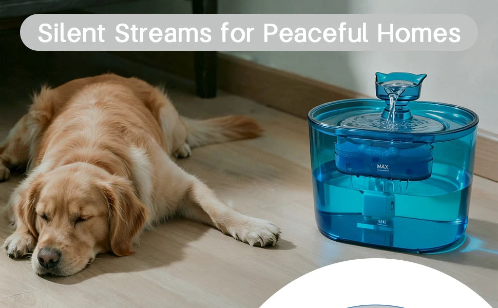Silent 2.2L Cat Water Fountain – USB, Filtering & Automatic | Cat Luna