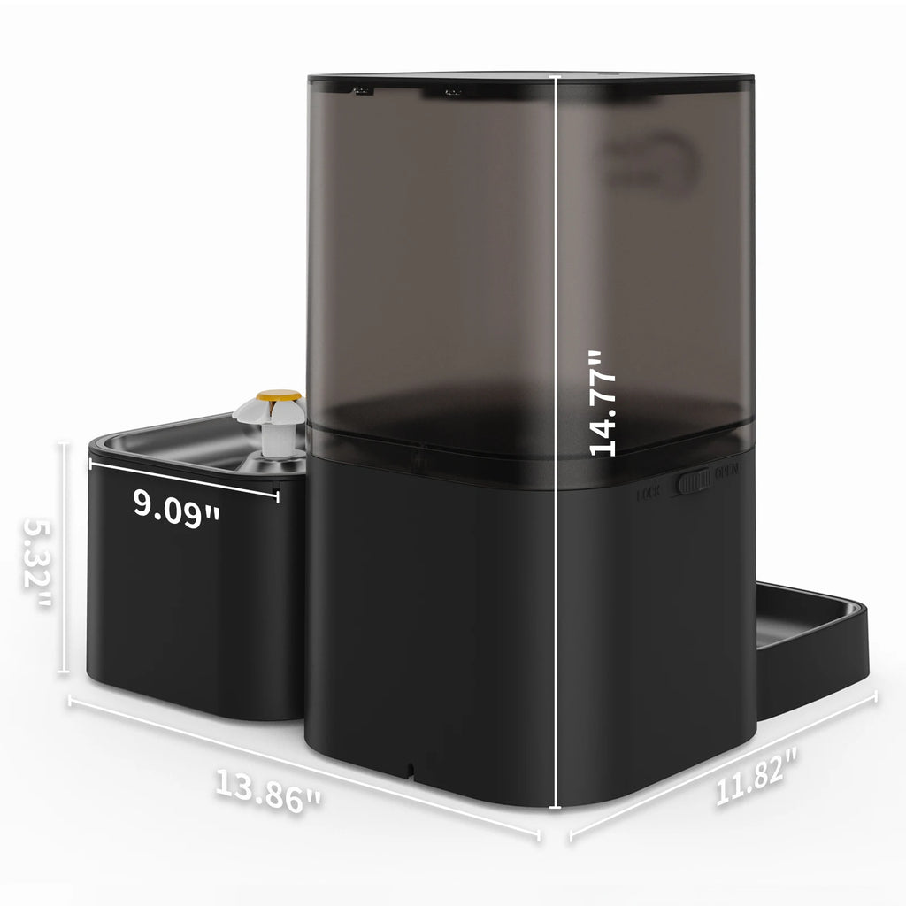 Distributeur Automatique 2-en-1 Chat - Croquettes & Fontaine