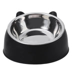 15° Tilted Cat Bowl – Non-Slip Base, PP and Stainless Steel
