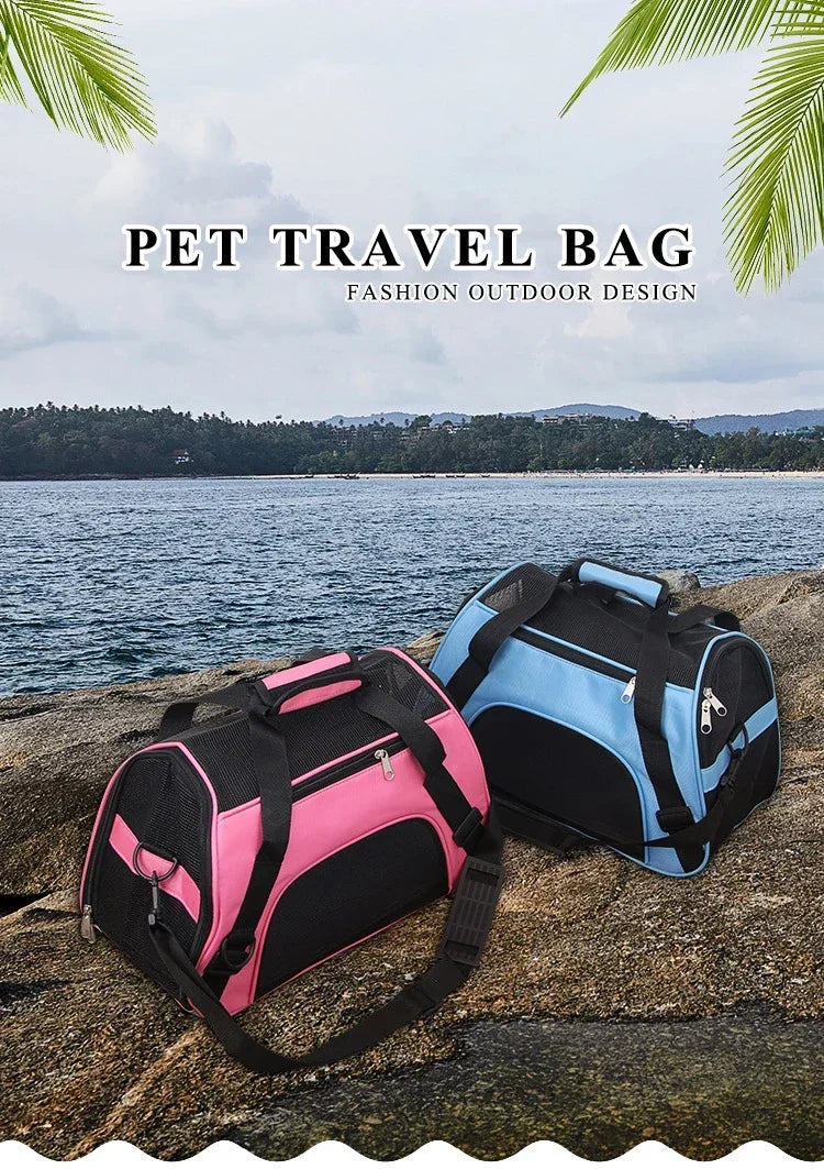 Sac de Transport Chat & Chien – Nylon Respirant Pliable S/M/L