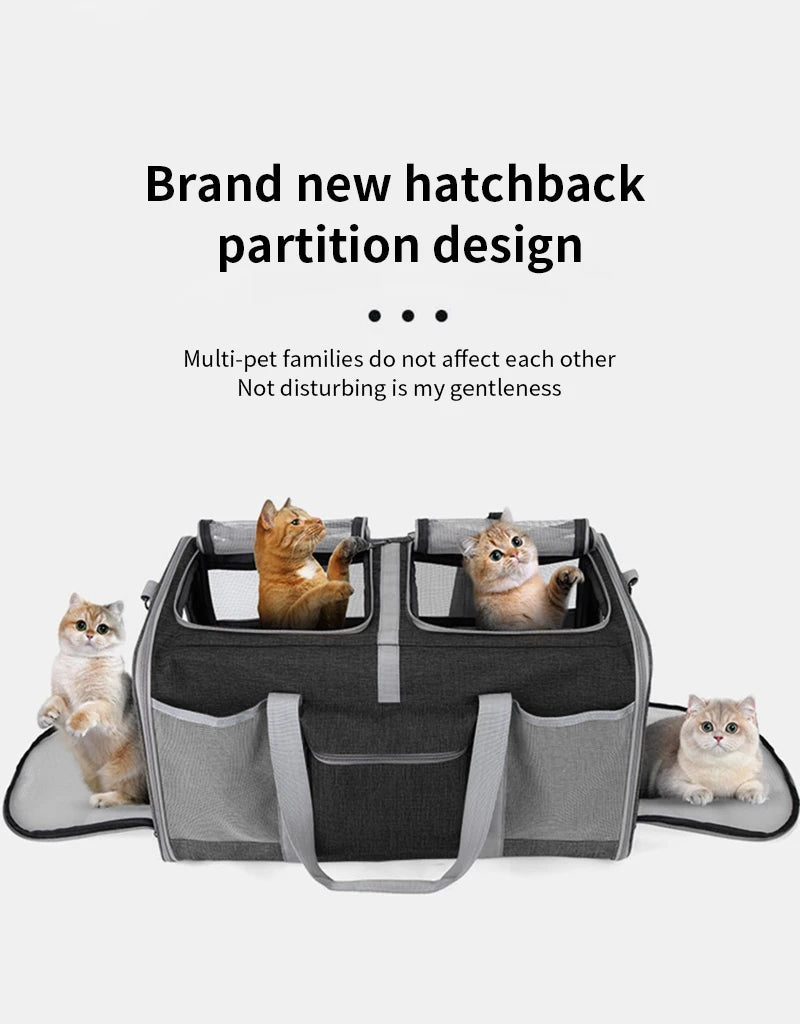 Sac de Transport Chariot XL pour Chat et Chien – Pliable, Roulettes Amovibles