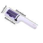 Brosse anti-poils électrostatique blanche, tête cylindrique violette et poignée
