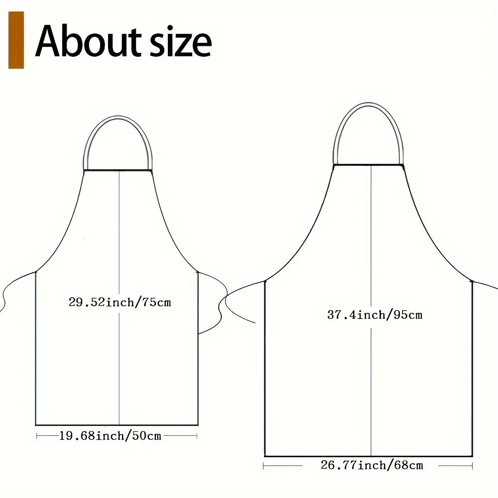 Tablier de Cuisine Motif Chats — Polyester Doux, Design Cartoon Cœurs & Étoiles