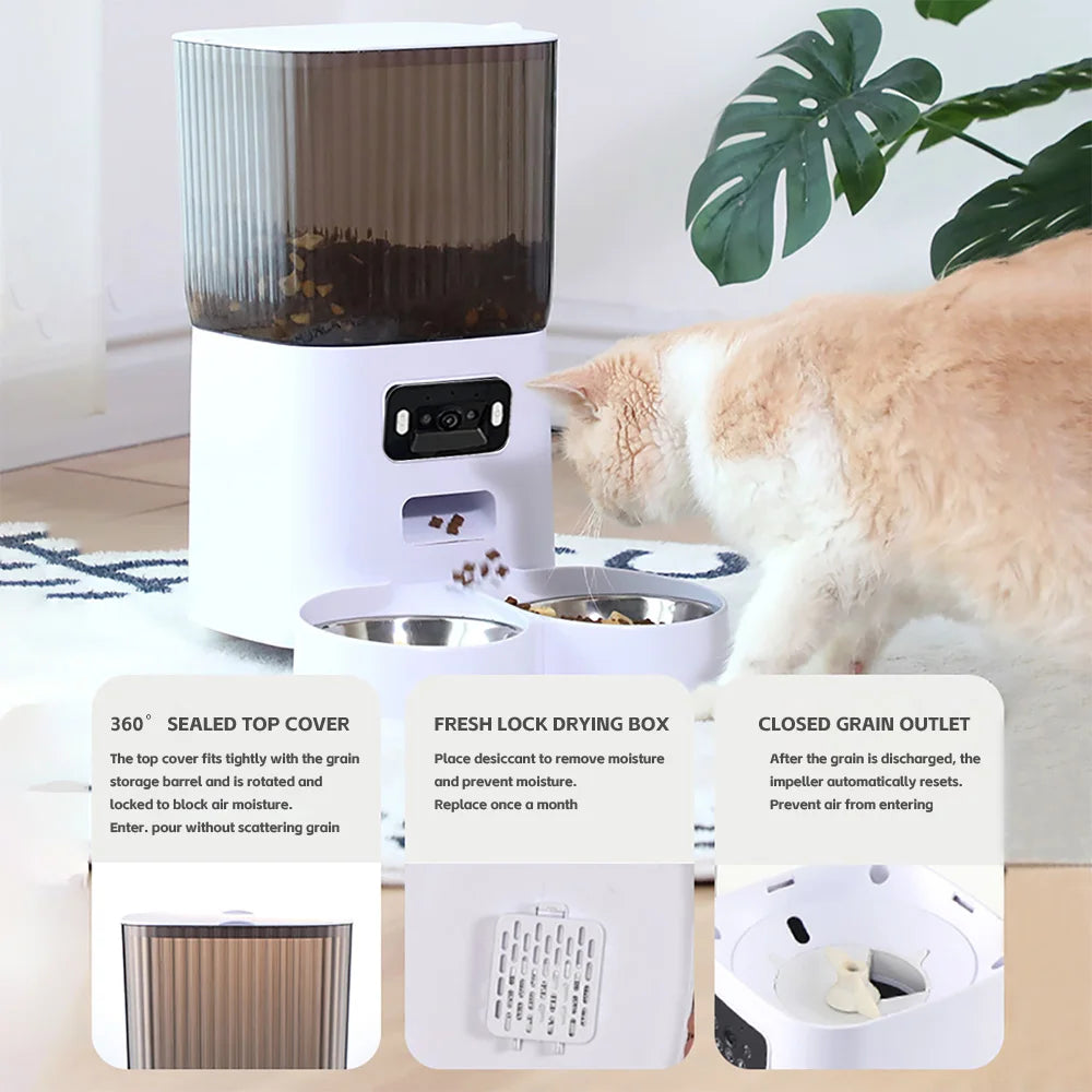 5L Automatic Feeder with Camera for Cats – Cat Luna