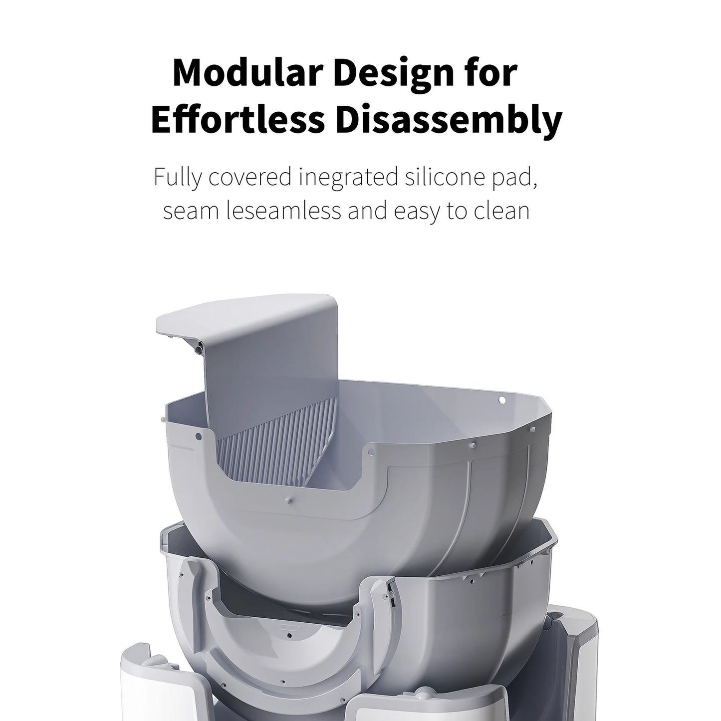 Litière Autonettoyante F6 - Bac à Litière Automatique Premium avec Contrôle des Odeurs