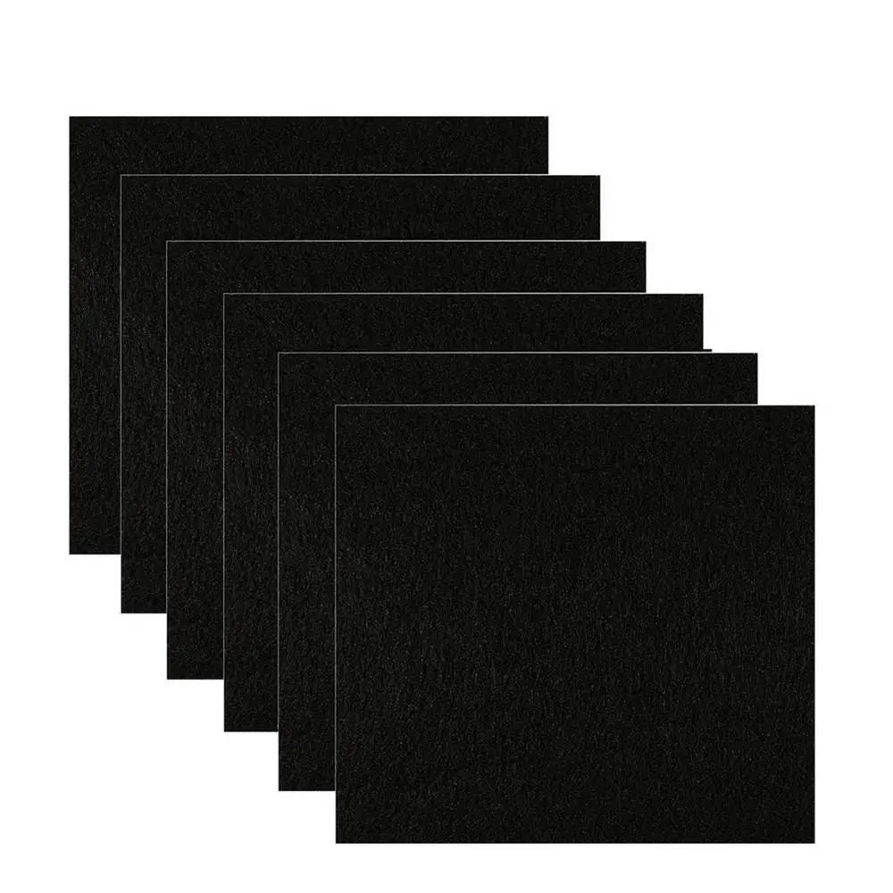 Lot de plaques noires en charbon actif, filtres anti-odeurs empilés pour litière