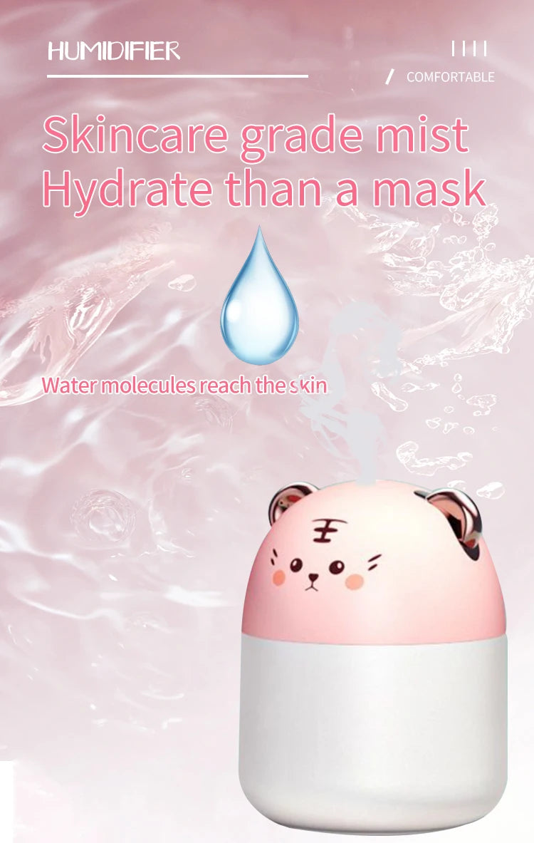 USB Mini Cat Humidifier – Silent Mist, 250ml, Kawaii Design | Cat Luna
