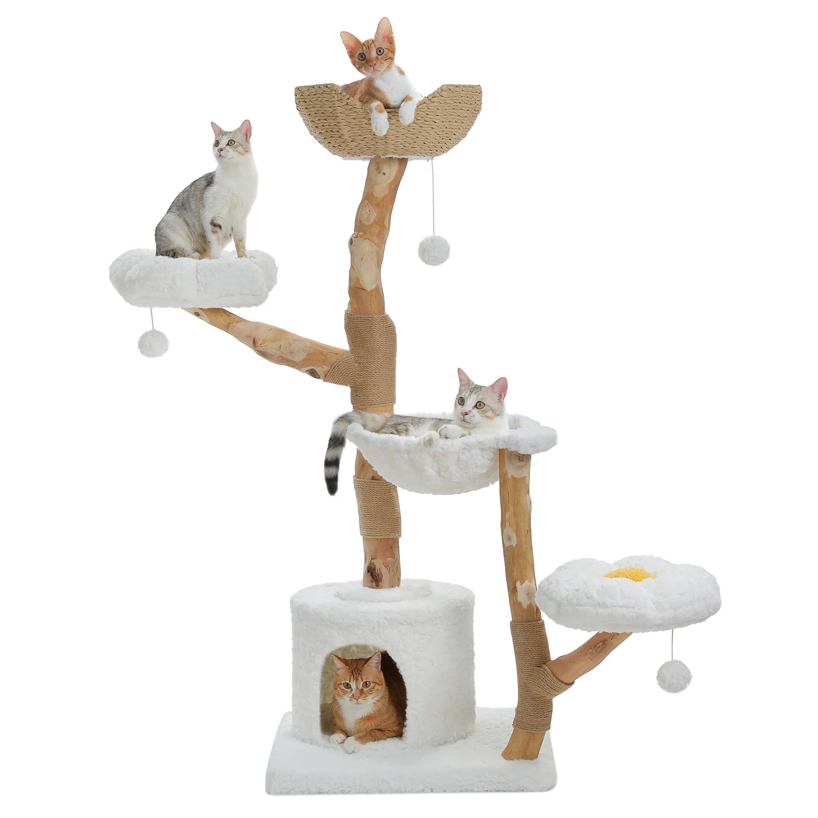 Arbre à Chat Multi-Niveaux avec Griffoirs & Couchages