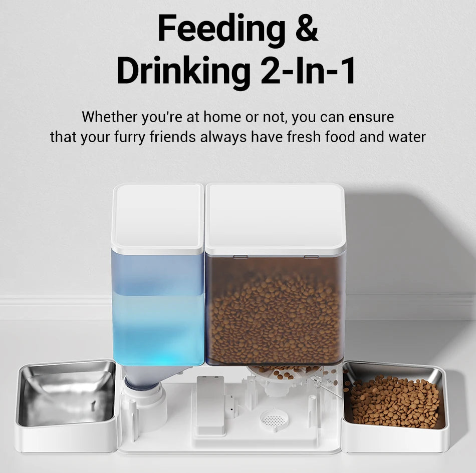 Distributeur automatique 2-en-1 WiFi 8,5 L – Eau et croquettes