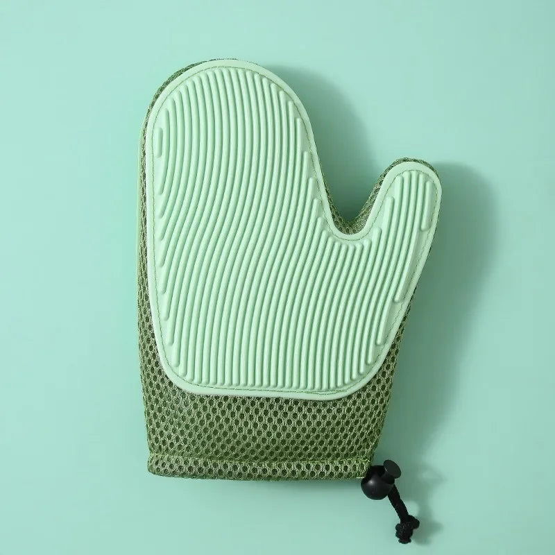 Double-Sided Pet Grooming Glove – Deshedding & Massage