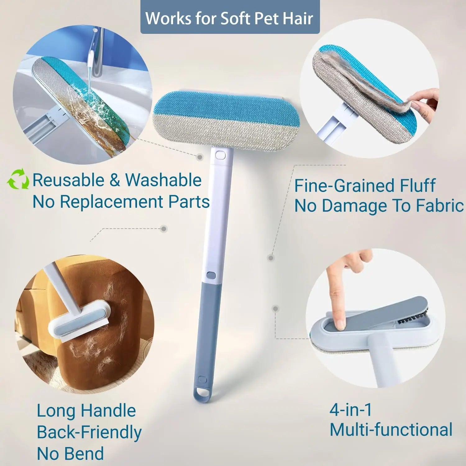 Brosse Anti-Poils Réutilisable pour - Canapé, Tapis, Vêtements