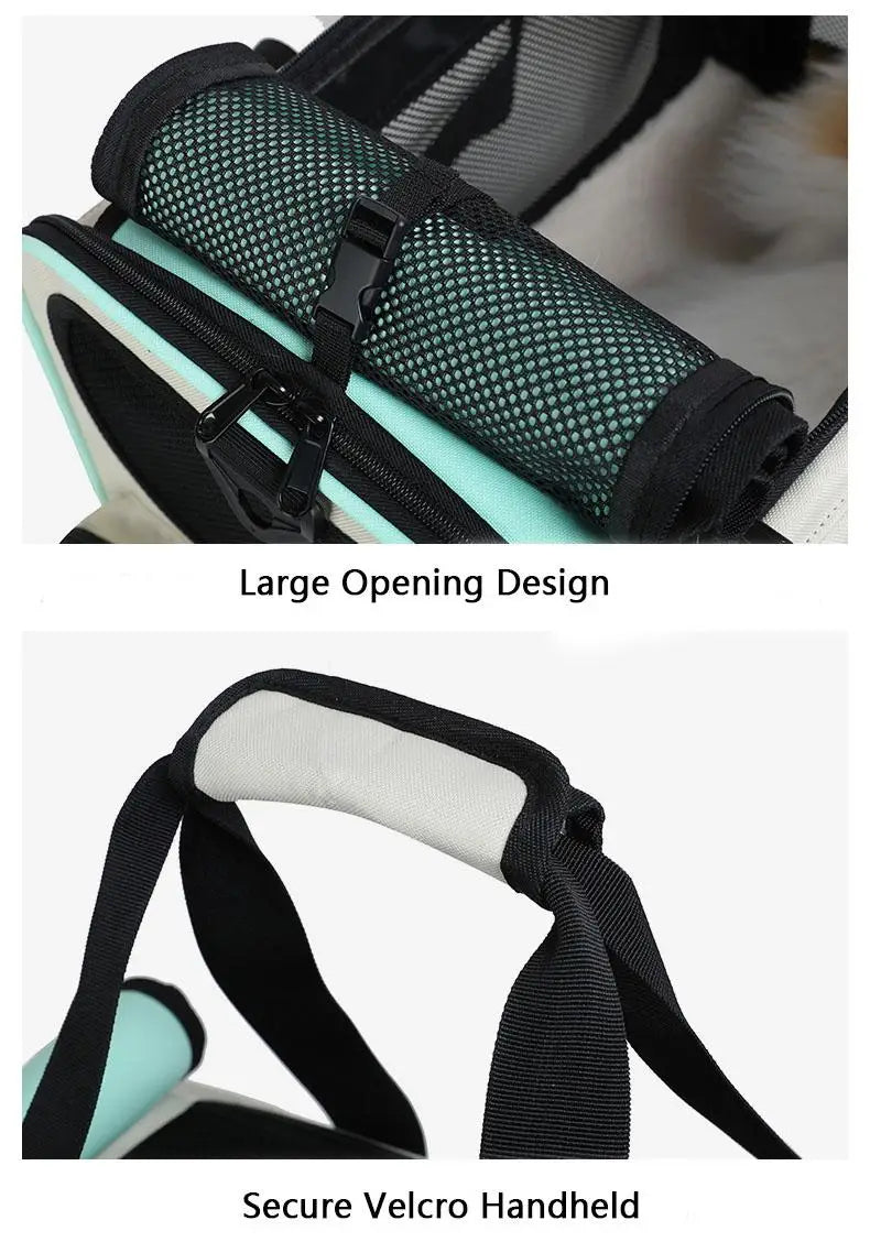 Sac de Transport à Roulettes pour Chat et Chien — Grande Capacité, Pliable, Cabine de Voyage