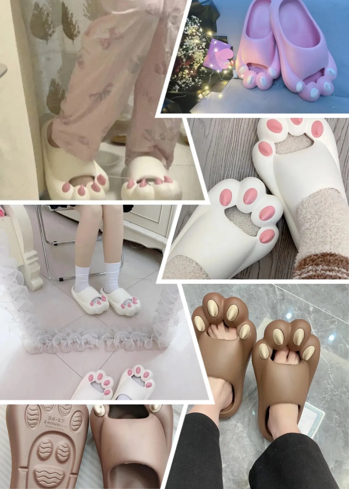 Cat Paw Slippers – Women's Lightweight EVA Summer Sandals