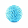 Balle en sisal bleu tressé, forme ronde