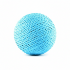 Balle en sisal bleu tressé, forme ronde