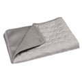 Tapis rafraîchissant gris clair, motif alvéoles et rabat en tissu mesh gris