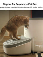 Bac à litière autonettoyant avec marche d’accès pour chats