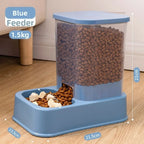 Distributeur automatique de croquettes bleu, capacité 1,5 kg