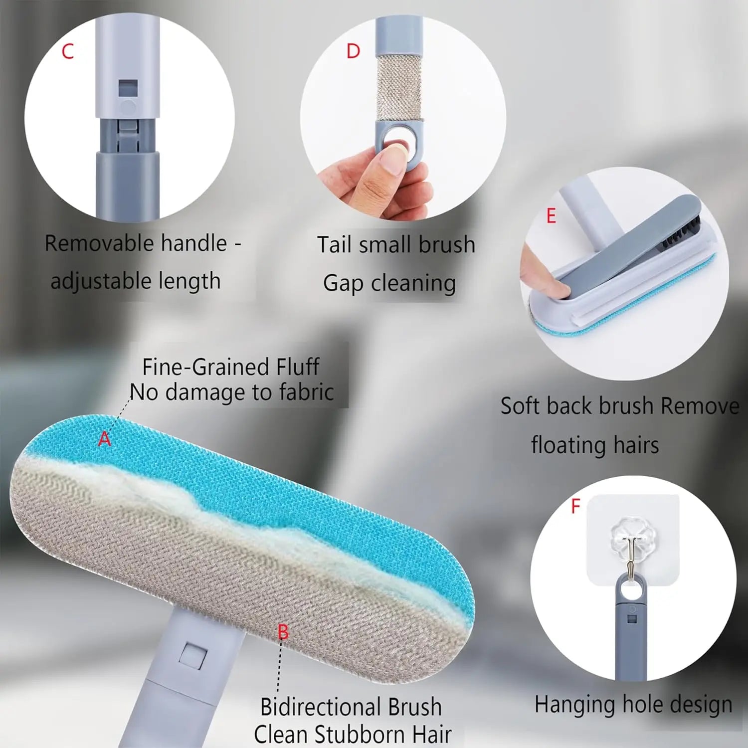 Brosse Anti-Poils Réutilisable pour - Canapé, Tapis, Vêtements