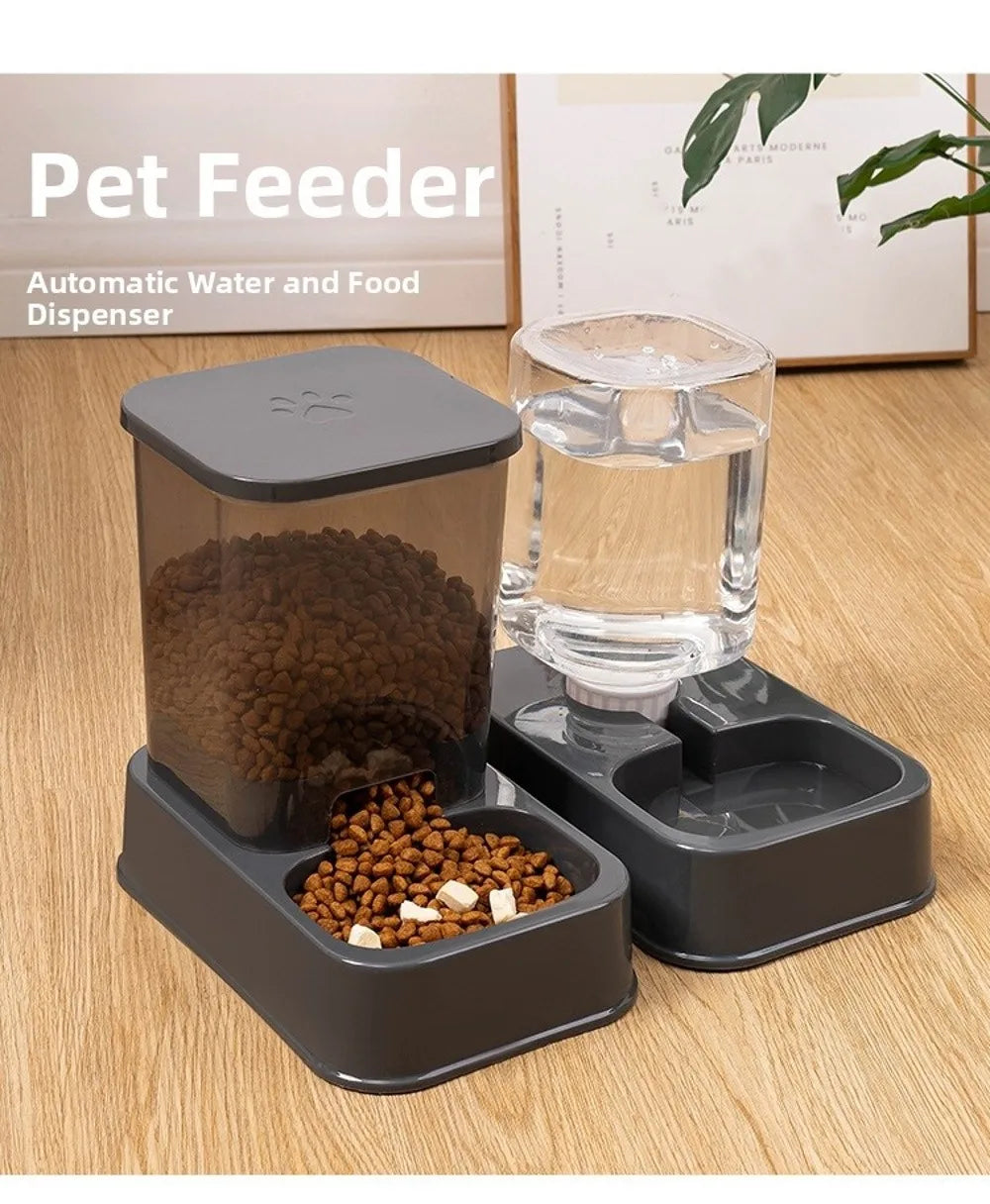 Distributeur Automatique de Nourriture pour Chat & Chien — 1,5L + Fontaine 1,2L