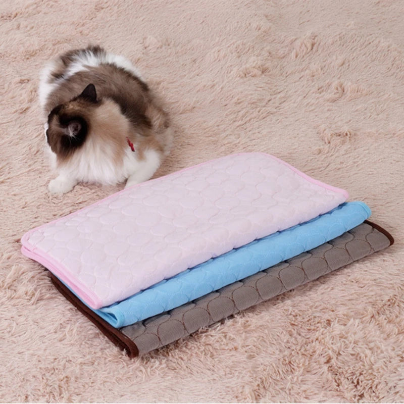 Tapis Rafraîchissant pour Chat et Chien — Couverture Respirante Été, Toutes Tailles