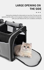 Sac de Transport Chariot XL pour Chat et Chien – Pliable, Roulettes Amovibles
