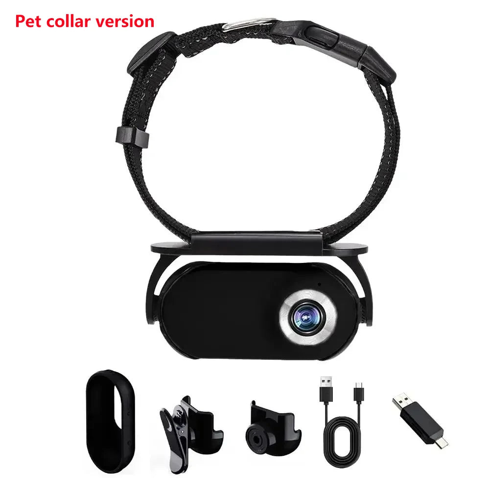 Mini-caméra de collier pour chat et chien – grand angle 120°