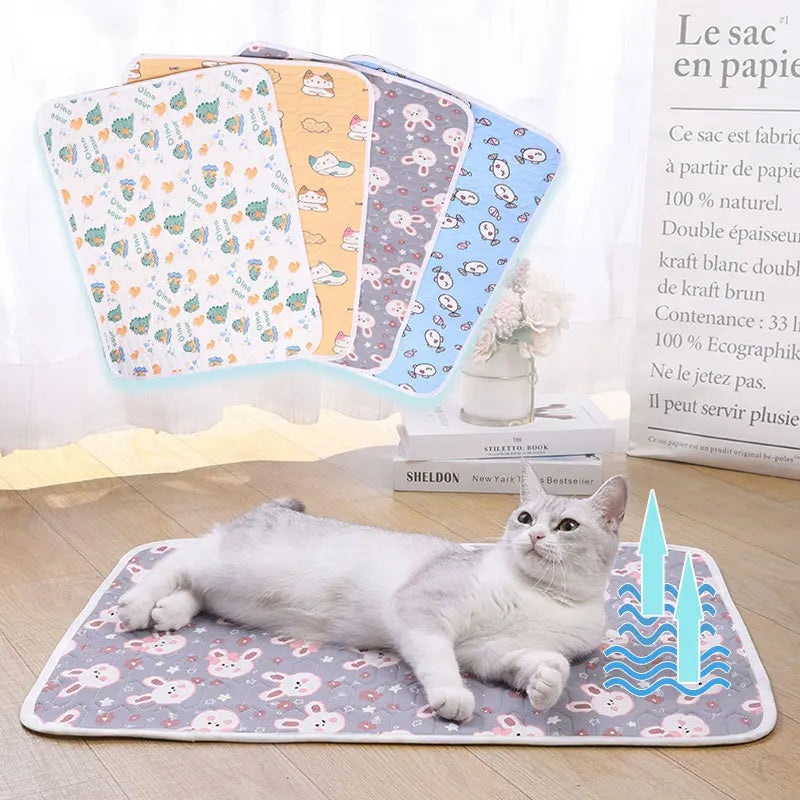 Coussin Rafraîchissant Été Ice Silk & Latex pour Chat & Chien – Antidérapant