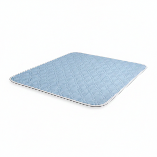 Tapis rafraîchissant bleu à motif losanges, rectangulaire