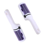Brosse anti-poils électrostatique, lot de 2, têtes violettes et poignées blanches