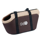 Sac souple café pour chat et chien, taille S, coussin bordé et poignée
