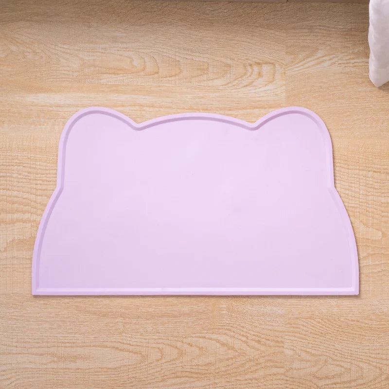 Tapis de repas silicone chat & chien - Bords relevés waterproof