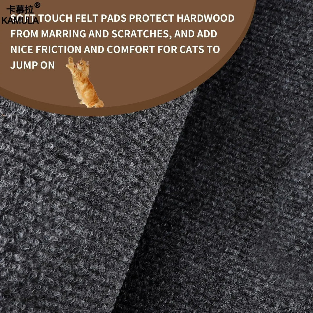 Tapis anti-griffes autocollant à texture textile anthracite, gros plan