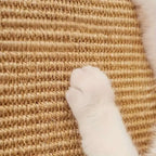 Tapis grattoir en chanvre naturel, vue rapprochée du tressage des fibres